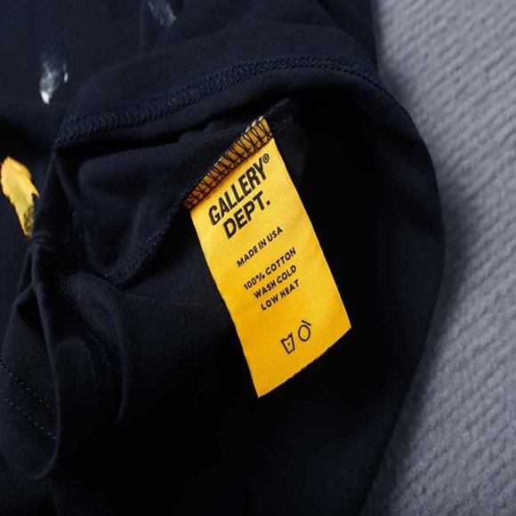 Gallery Dept. x Lanvin Paint Print Letter Logo Short Sleeve Black - Picture 9 of 13